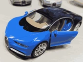 Oyuncak Metal Model Araba 1/36 Çek Bırak Bugatti Chiron Mavi thumbnail 2
