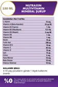 Nutraxin Kids Multivitamin Mineral Şurup 150 Ml - L-Arjinin, Beta-Karoten, Beta Glukan, Kara Mürver - Çocuk thumbnail 3