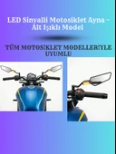 LED Sinyalli Motosiklet Ayna – Alt Işıklı Model thumbnail 1