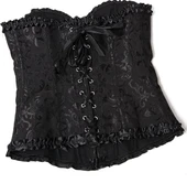 Çiçek Dantelli Göğüs Üstü Bel İnceltici Büstiyer S Beden thumbnail 4