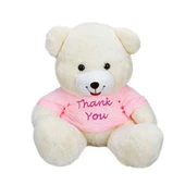 T-Shirtlü Oturan Peluş Ayı 60 cm thumbnail 3