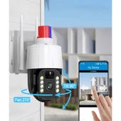 Güneş Enerjili Alarmlı Çakarlı Dış Mekan Güvenlik Kamerası thumbnail 3