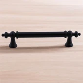 Mobilya Mutfak Çekmece Dolap Dolabı Kulbu Kulpu Kulpları (96 mm - 9.6 cm) Mat Siyah Metal thumbnail 3