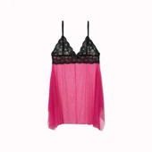 Dantelli Tül Gecelik ve Tanga Takım Türk Malı thumbnail 2