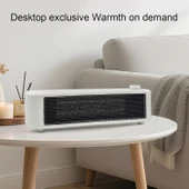 Srliya İç Mekan kullanımı Için Mini Alan ısıtıcı 500W 2 Gears PTC Hızlı Isıtma Taşınabilir Masaüstü Isıtıcı Yatak Odası Ofis (AB fişi 220V) thumbnail 3
