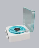 3ü1 Gece Işığı Bluetooth Hoparlör Dijital Saat Vintage Plak Çalar Tasarımlı thumbnail 3