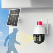 Güneş Enerjili Alarmlı Çakarlı Dış Mekan Güvenlik Kamerası thumbnail 2