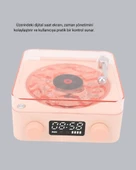 Gece Lambası Stereo Bluetooth Hoparlör Dijital Saat Su Dalgası Efektli 3ü1 Cihaz thumbnail 3