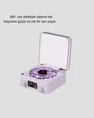 Projektör Işıklı Retro Hoparlör Bluetooth AUX USB Hafıza Kartlı 360° Sesli Şarjlı thumbnail 2