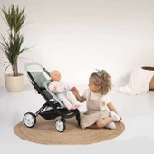 Smoby Maxi-Cosi İkiz Oyuncak Bebek Arabası Yeşil thumbnail 2