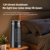 Luocute Alan Isıtıcı, Nemlendirici Ve 3D Yangın Ortam Işığı Ile 1500W PTC Seramik Isıtıcı, 3 Isıtma Modu, 12H Zamanlayıcı, Uzaktan Kumanda, Yatak Odası Ofis Oturma Odası Için thumbnail 2