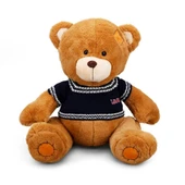 Oturan Kazaklı Peluş Ayı 42 cm. thumbnail 4