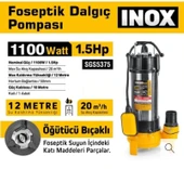 SGS5375 - 12 Metre 1.5 HP İnox Foseptik Dalgıç Pompa Parçalayıcı Öğütücü Bıçaklı 1100 Watt thumbnail 2
