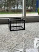 Metal Tel Kasa Sepet  - Depolama Kasası,  Sele Sepet  Siyah 30x30 cm H:40 cm thumbnail 4