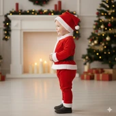 ERKEK ÇOCUK NOEL YILBAŞI TEMALI NOEL BABA TAKIMI thumbnail 3