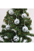 Yılbaşı Ağaç Süsleme 4 cm Aynalı Dekor Top 6 lı Disco Topu thumbnail 2