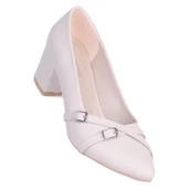 Ayakcenter Pıno5 Krem Kadın 7Cm Topuklu Ayakkabı thumbnail 1