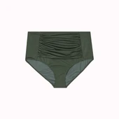 Büyük Beden Yüksek Bel Karın Toparlayıcı Tek Bikini Alt thumbnail 1