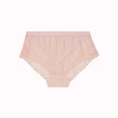 Büyük Beden Dantelli Tül Detaylı Lastikli Yüksek Bel Kadın Külot thumbnail 5