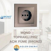 TOPRAKLI PRİZ -AÇIK FÜME (BRONZ) -MONO DESPİNA thumbnail 1