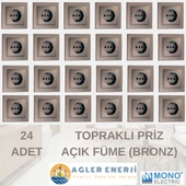 TOPRAKLI PRİZ -AÇIK FÜME (BRONZ) -MONO DESPİNA thumbnail 2