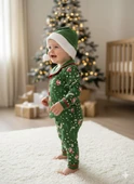 BEBEK YILBAŞI NOEL TEMALI PİJAMA TAKIMI thumbnail 3