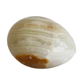 Bal Oniks Doğal Taş Yumurta - El Yapımı Dekoratif  Taşı thumbnail 3