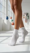 Kadın Desenli Kısa Konç Çorap 3’lü Set – Pamuklu, Nefes Alan, Renkli & Çoklu Varyant thumbnail 4