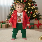 KIZ BEBEK YILBAŞI NOEL TEMALI 3LÜ TAKIM thumbnail 1