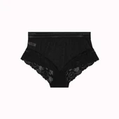 Büyük Beden Dantelli Tül Detaylı Lastikli Yüksek Bel Kadın Külot thumbnail 5