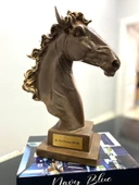 Kişiye Özel İsim Veya Markanızı Yazılabilir Dekoratif At Kafası Büst Büyük Boy Heykeli Kaideli thumbnail 4