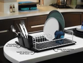 Tek Katlı Beyaz Bulaşıklık – Dayanıklı Paslanmaz Termoplastik Kaplama Bulaşık Sepeti, Tepsili, Tabak ve Kaşık Kurutmalık - TB-01 E thumbnail 6