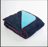 Çift Kişilik Düz Pamuklu Battaniye çift taraflı 200 + 220 lacivert-mavi thumbnail 4