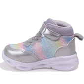 Vicco Poni 946B25K430 Gümüş Ortopedik Işıklı Kız Bebe Spor Bot thumbnail 3