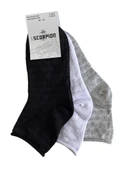 Kadın Desenli Kısa Konç Çorap 3’lü Set – Pamuklu, Nefes Alan, Renkli & Çoklu Varyant thumbnail 1