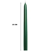 Yeşil Renkli Şamdan Mum 10 Lu Paket 25 cm thumbnail 2