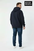 Erkek Büyük Beden Kapüşonlu Orta Brooklyn Baskılı Sweatshirt SPR26BSW961 thumbnail 10