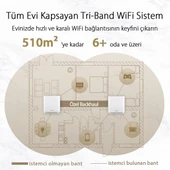 ASUS XT8 (W-2-PK) ZENWIFI WIFI6 AX6600 ROUTER 2-li paket Beyaz thumbnail 4