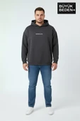 Erkek Büyük Beden Kapüşonlu Orta Brooklyn Baskılı Sweatshirt SPR26BSW961 thumbnail 7