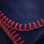 Çift Kişilik Düz Pamuklu Battaniye çift taraflı 200 + 220 lacivert-mavi thumbnail 2