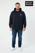 Erkek Büyük Beden Brooklyn 1970 Baskılı Kapüşonlu Sweatshirt SPR26BSW964 thumbnail 3