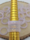 Akik Taşı Yüzük – Sisli Açık Pembe Alacalı – Faset Kesim – 6mm Kalınlık  (59916) thumbnail 3