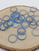 Akik Taşı İnce Boy Yüzük – Mavi Alacalı –  3mm Kalınlık  (59980) thumbnail 1