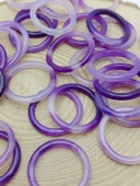 Akik Taşı İnce Boy Yüzük – Sisli Mor Alacalı –  3mm Kalınlık  (59984) thumbnail 2