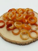 Akik Taşı Kalın Boy Yüzük – Bal Kahve Alacalı –  11*4mm Kalınlık  (59962) thumbnail 2