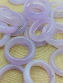 Akik Taşı Yüzük – Sisli Açık Mor Alacalı –  6mm Kalınlık  (59946) thumbnail 2