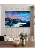 Manzara Dağ Cam Tablo Modern Ev Ofis Salon Hediyelik Büyük Tablo Duvar Dekoru thumbnail 2