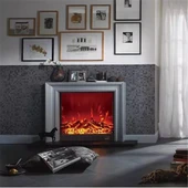 WANGHAI-666 Elektrikli Şömineler Elektrikli Şömine Ek Parçaları, Gömme Duvar Isıtıcısı, Ayarlanabilir Alev Etkisi, Düğme/Uzaktan Kumanda (L) thumbnail 3