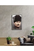 Atatürk Cam Tablo 4mm Dayanıklı Temperli Cam, Atatürk Glass Wall Art thumbnail 2