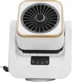 Mini Fan Isıtıcı 1000W Düşük Gürültü Devrilme Koruması Masaüstü Isıtıcı Sirkülasyon Rüzgar ABS Ofis Için Uzaktan Kumanda Ile Hızlı Isıtıcı (GRAY) thumbnail 2